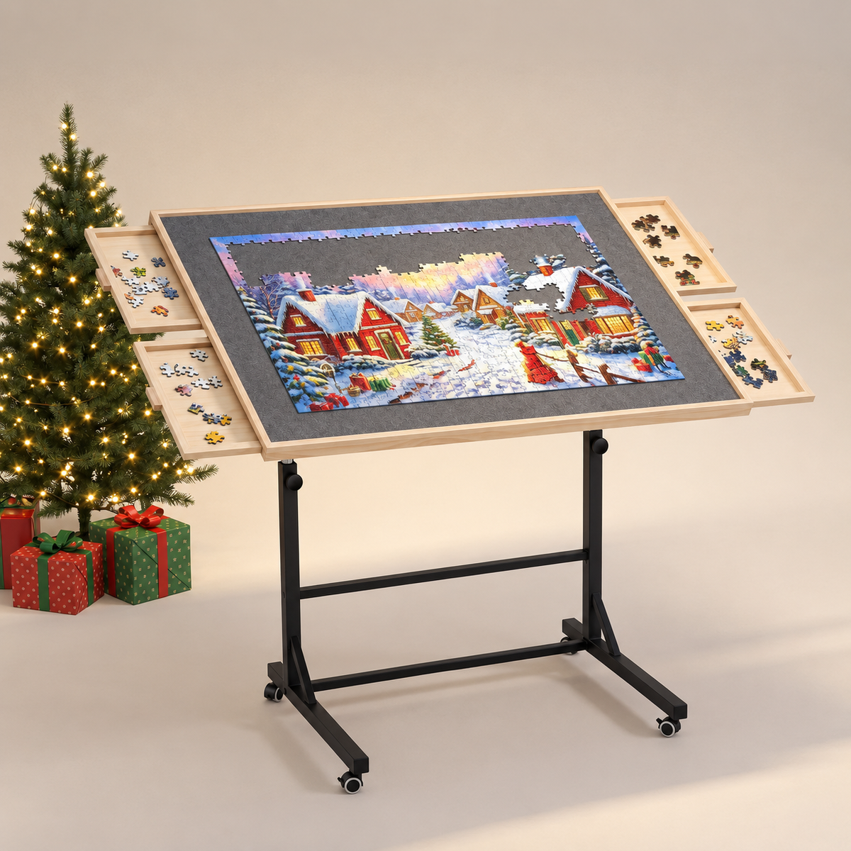 PuzzleNest™ - Rolling Puzzle Table
